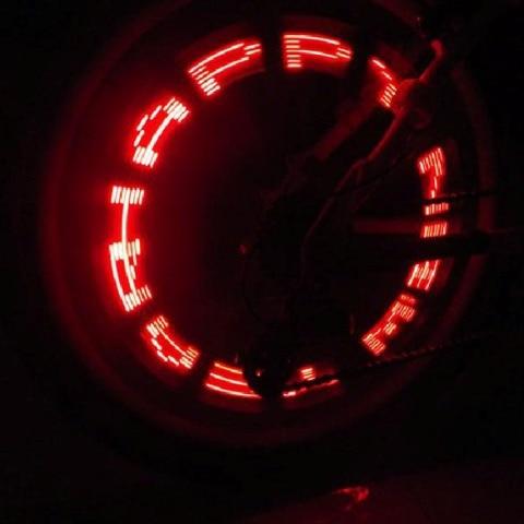 Bicycle Wheels letters 7 Light within Battery Mountain Road Bike Bicycle Lights LEDS Tyre Tire Valve Caps Wheel spokes LED Light